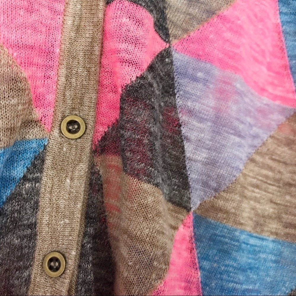 Madewell Geometric Triangle Button Up Cardigan Sw… - image 6